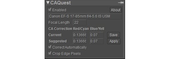 CA Quest - Manage Chromatic Aberration Correction