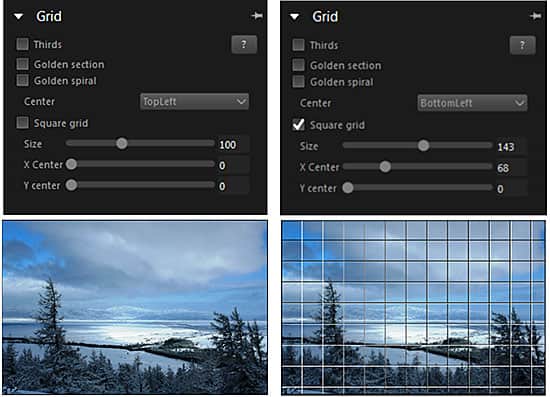 Grid - Displays different useful grids and lines on the photo